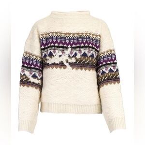Isabel Marant Etoile Elsey Fair-Isle Hand‎ Knit Sweater Women’s 34 or US 2